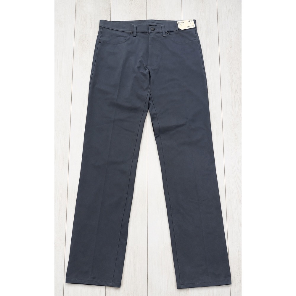Stylus Slim Fit 5-Pocket Pant Stretch Quick-Dry Dark Gray Casual Trousers 32x34